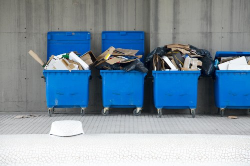 Team managing construction waste effectively