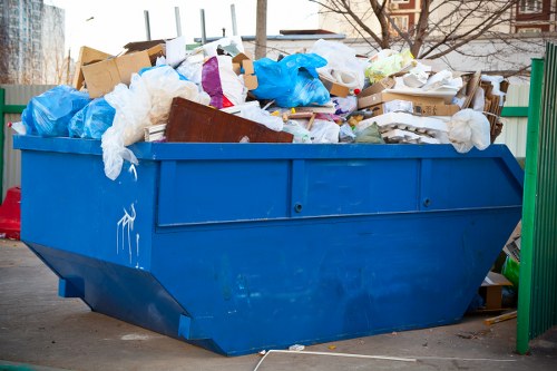 Professional team organizing loft clearance